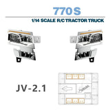 770S LED 5V Headlight Lumsistemo por 1/14 Tamiya Rc Scania 770s 56371 56368 