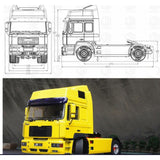 JXMODEL MAN F2000 1/14 Metal Cab Remote Control  Trailer Tractor Truck Diy Kit