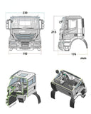 1/14 Rc LKW-Traktor IVECO DAF Cabin Shell Bulk DIY-Version